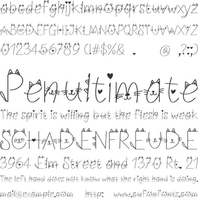 CatLowe font preview