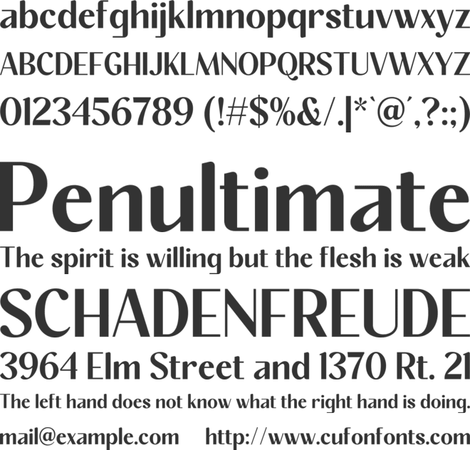 The Deco Noir Free Personal Use font preview