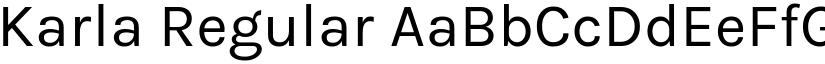 Karla Regular font