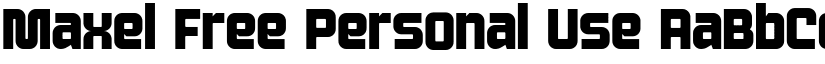 Maxel Free Personal Use font