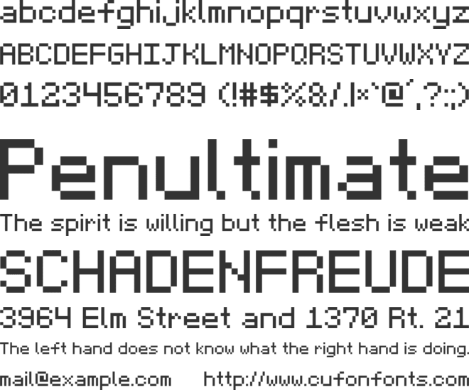 GNF font preview