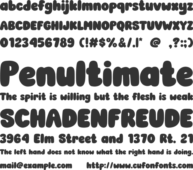 Self Dream font preview