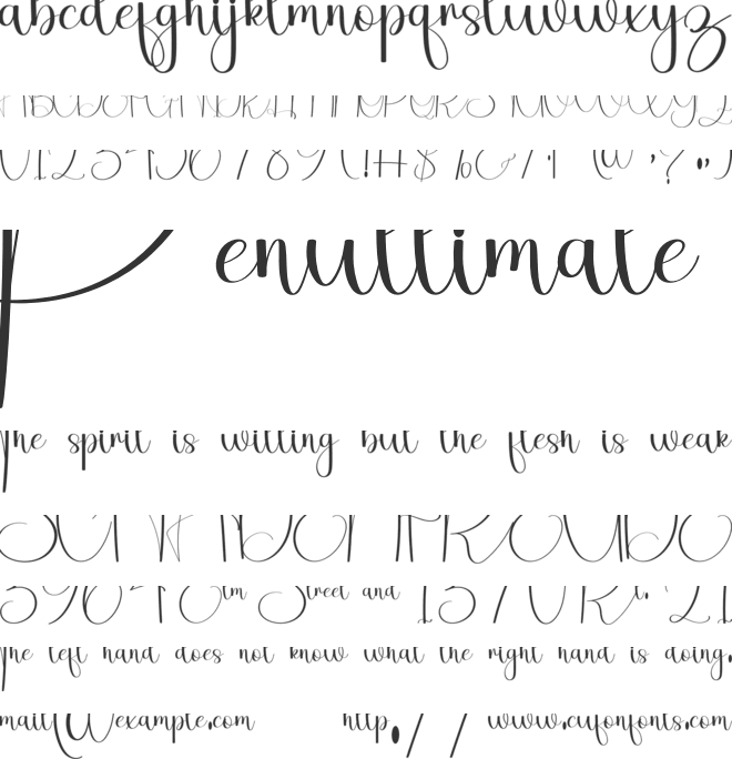 Handwriting1 font preview