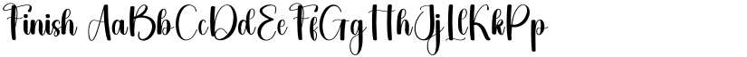 Finish font