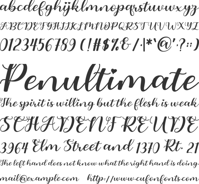 Hello Loved Script font preview