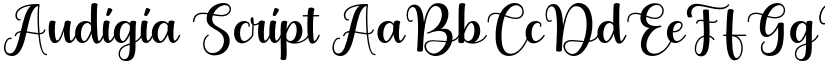 Audigia Script font