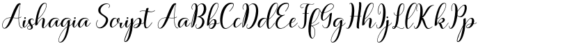 Aishagia Script font