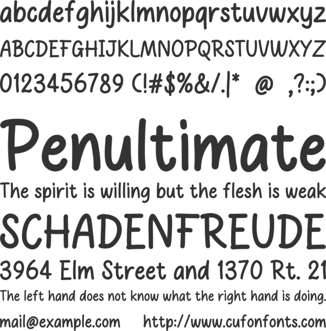 Monny Cartoon font preview