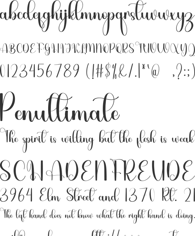 Alica font preview