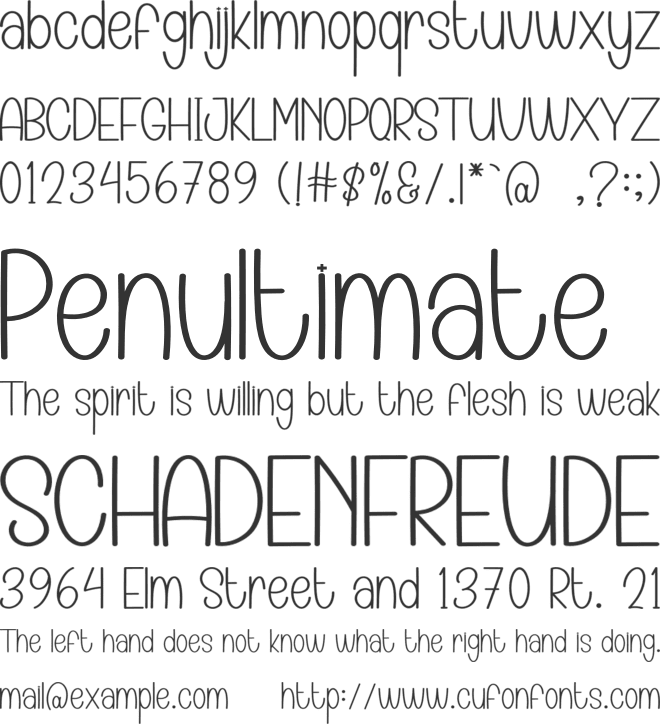 This Child font preview