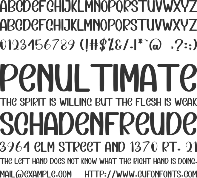 Nothing Sunshine font preview