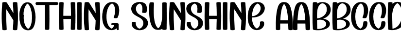 Nothing Sunshine font