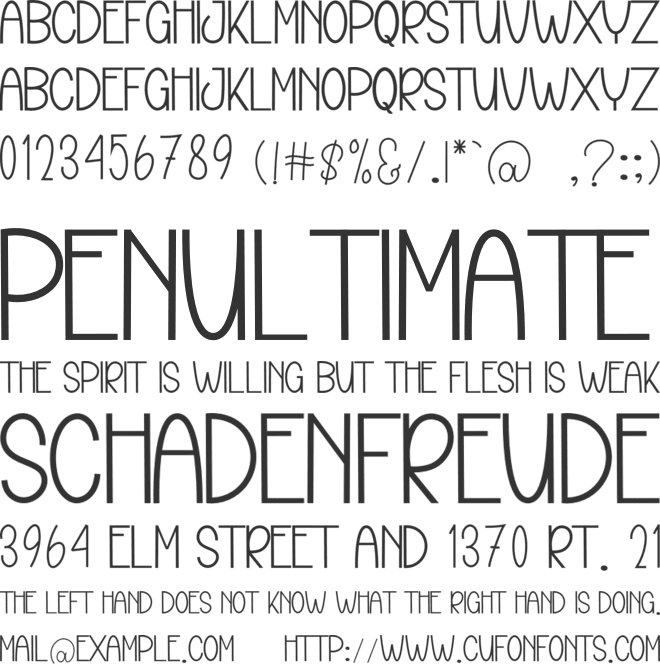 Summer Planner font preview