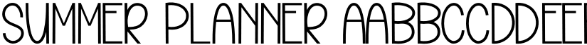 Summer Planner font