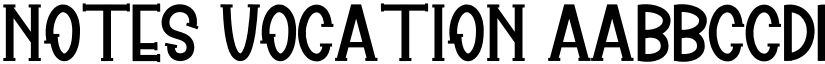 Notes Vocation font