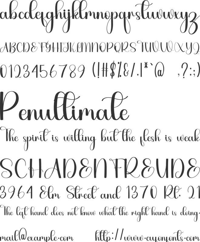 Simple Summer font preview