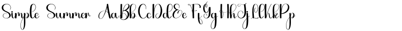 Simple Summer font