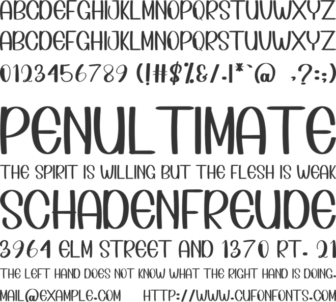 Beautiful Saturday font preview