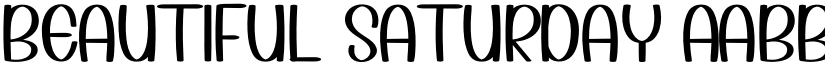 Beautiful Saturday font