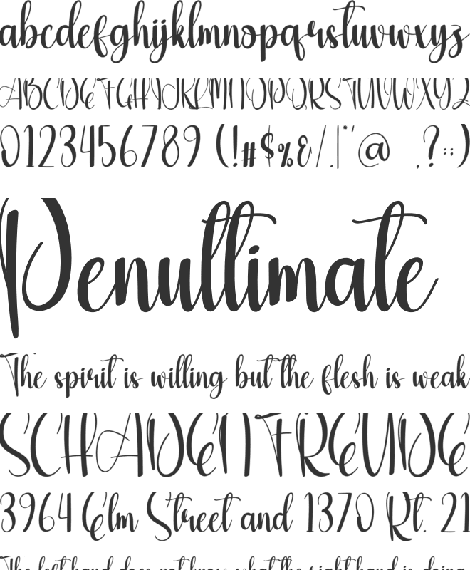 Feasting font preview