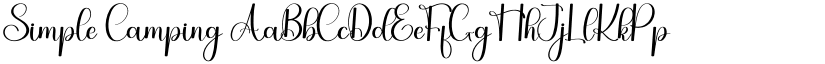 Simple Camping font