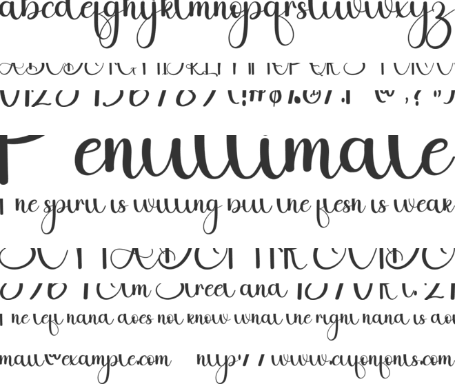 Dancing font preview