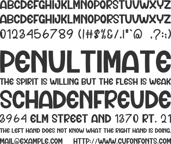 Anonim font preview
