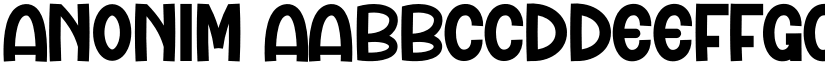 Anonim font