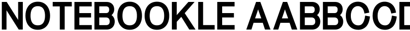 Notebookle font