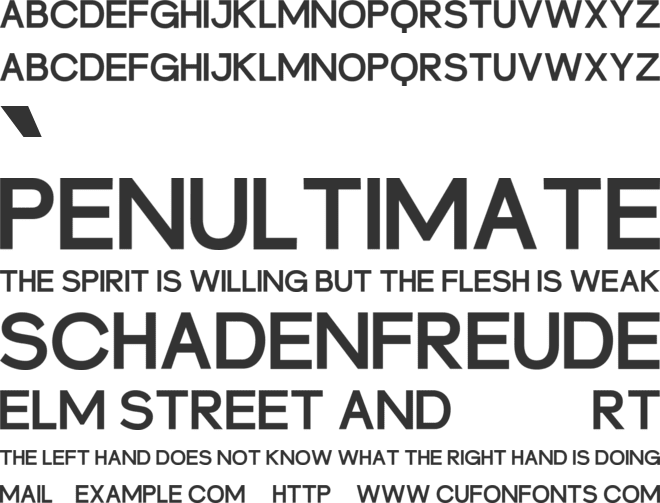 Detentiona font preview