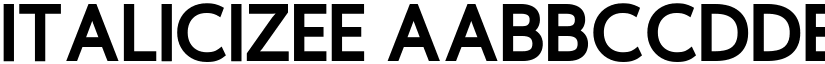 Italicizee font