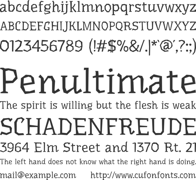 Underdog font preview