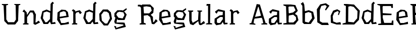Underdog Regular font