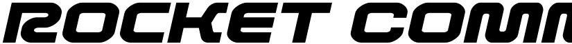 Rocket Command Expanded Italic font