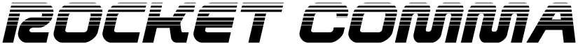 Rocket Command Halftone Italic font