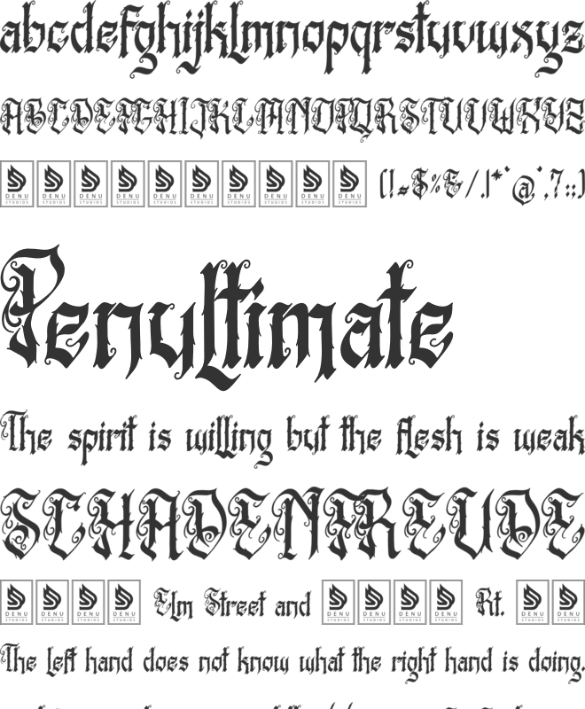 Walter Notailor font preview