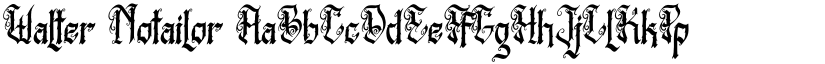 Walter Notailor font