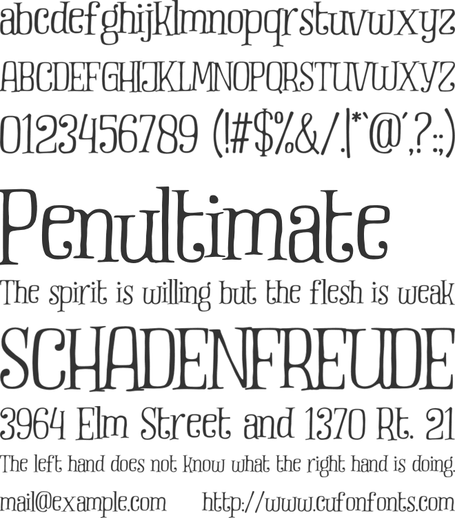 Billion Magical font preview