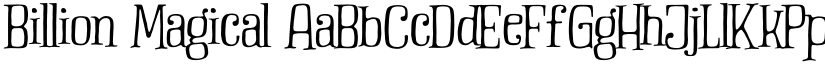 Billion Magical font