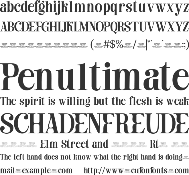 Eristone font preview