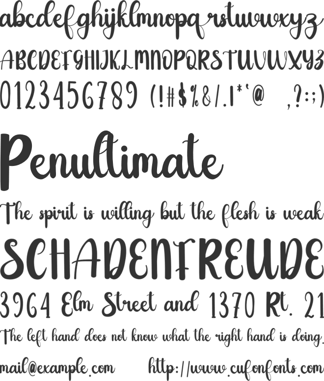 Snowbal font preview