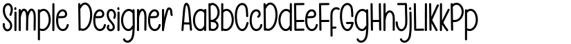 Simple Designer font