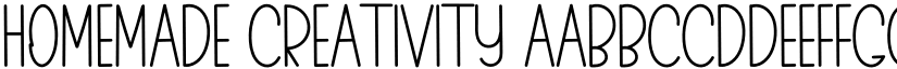 HOMEMADE CREATIVITY font