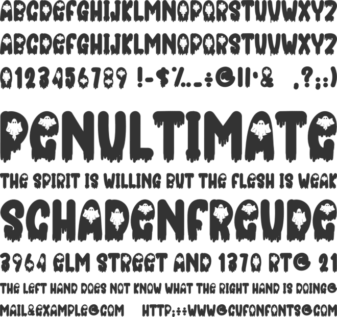 Cute Ghost font preview