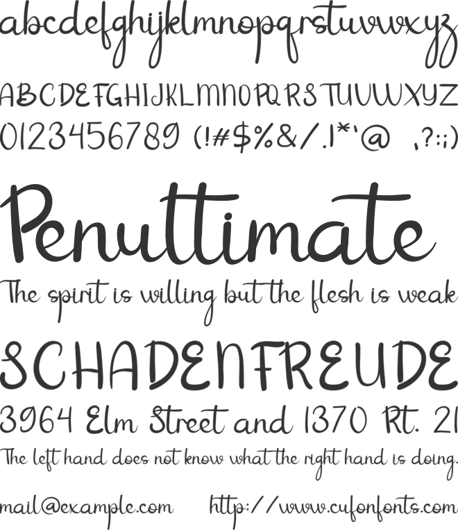 Dog font preview