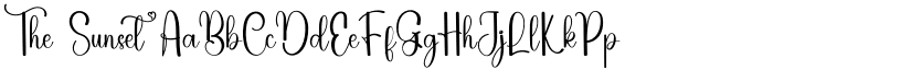 The Sunset font