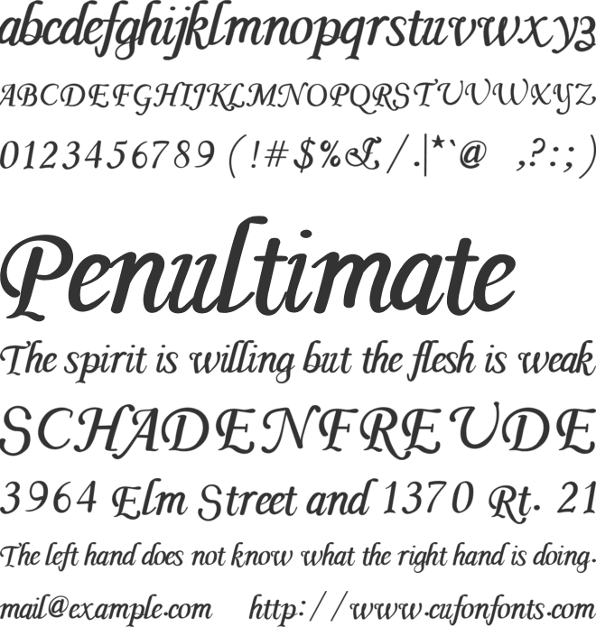 The Qui font preview