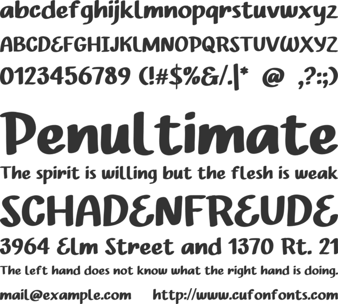 Great Cartoon font preview