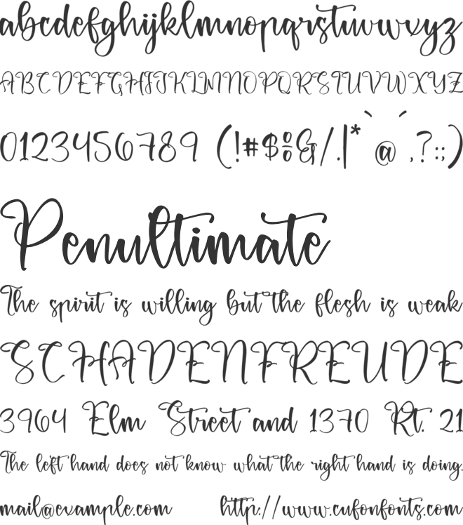 Dreams Pluffy font preview