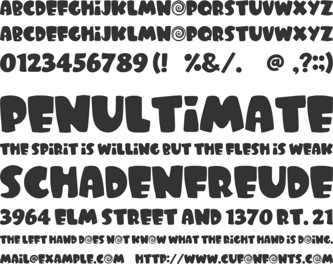 Candy Bomb font preview